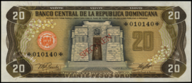 Dominicaanse Republiek P120.PSC4 20 Pesos oro 1978-'88 SPECIMEN