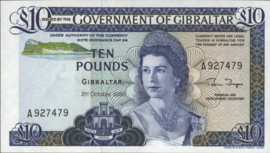 Gibraltar  P22.b 10 Pounds 1986