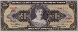 Brazilië P184.b 5 Centavos on 50 Cruzeiros 1966-67 (No date)