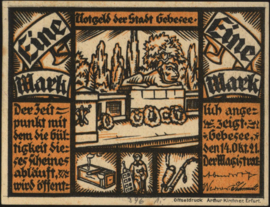 Germany - Emergency issues - Gebesee Grab.: 410 1 Mark 1921