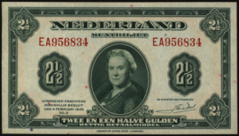 Netherlands PL15: 2½ Gulden 4-2-1943 XF