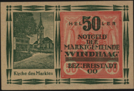 Oostenrijk - Noodgeld - Windhaag bei Freistadt KK.1242 50 Heller 1920
