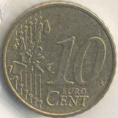 Belgium KM227 10 Eurocents 2001-2005