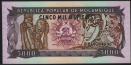 Mozambique P133/B218 5.000 Meticais 1989