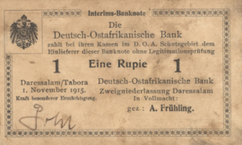 German East Africa  P11 1 Rupie 1915