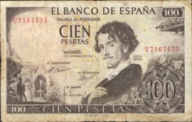Spain P150.a 100 Pesetas 1965