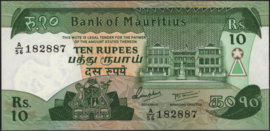 Mauritius  P35/B406 10 Rupees 1985 (No date)
