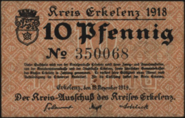 Germany - Emergency issues - Erkelenz Grab: E24 10 Pfennig 1919