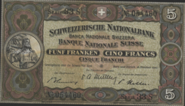 Switserland  P11.m 5 Francs 1947