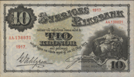 Zweden  P27.i 10 Kronor 1917