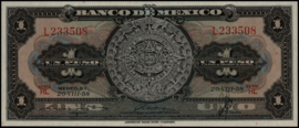 Mexico  P59.d 1 Peso 1958