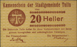 Oostenrijk - Noodgeld - Tulln KK.1083 20 Heller 1920