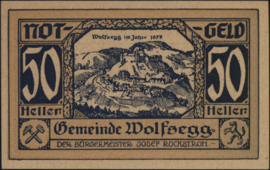 Oostenrijk - Noodgeld - Wolfsegg KK.1250.I.a 50 Heller (No date)
