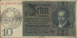 Duitsland P180.a 10 Reichsmark 1929 GEANNULEERD