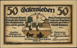 Germany - Emergency issues - Gatersleben Grab. 409.1 50 Pfennig 1921