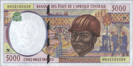 Central African States/Equatorial Guinea P504N.f 5,000 Francs 2000