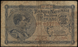 België  P92 1 Franc Model 1919