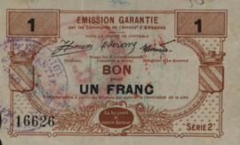 Frankrijk - Noodgeld - Avesnes JPV-59.189 1 Franc (No date)