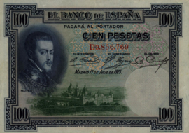 Spanje  P69.a 100 Pesetas 1925