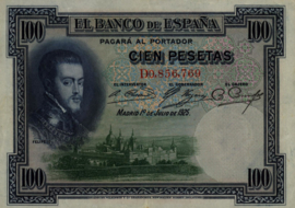 Spain  P69.a 100 Pesetas 1925