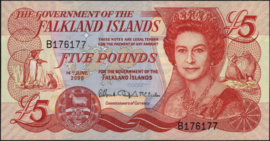 Falklands  P17/B219 5 Pounds 2005