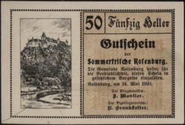 Austria - Emergency issues - Rosenburg KK846 50 Heller 1920