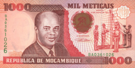 Mozambique P135.a 1,000 Meticais 1991