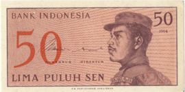 Indonesië  P94.a.R 50 Sen 1964