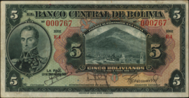 Bolivia P120/B308 5 Bolivianos 1928