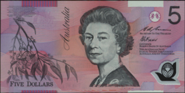 Australia  P51.a 5 Dollars 1995- (No date)