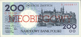Polen P171.s 200 Zlotych 1990 SPECIMEN