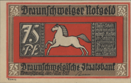 Duitsland - Noodgeld - Braunschweig Grab/Mehl.:155.1.i 75 Pfennig 1921