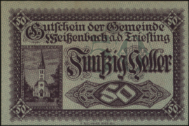 Oostenrijk - Noodgeld - Weissenbach an der Triesting KK. 1155 50 Heller 1920