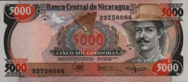 Nicaragua P146 5.000 Córdobas 1985