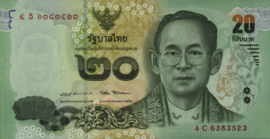 Thailand P118 20 Baht 2016