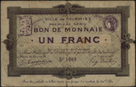 Frankrijk - Noodgeld - Fourmies JPV-59.1090 1 Franc 1914