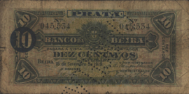 Moçambique PR1.b 10 Centavos 1919 GEANNULEERD