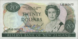 New Zealand P173 20 Dollars 1989