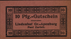 Duitsland - Noodgeld - Gr.-Apenburg Tie2505 10 Pfennig (No date)