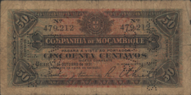 Moçambique  PR26 50 Centavos 1931 GEANNULEERD