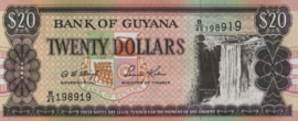 Guyana  P30/B108 20 Dollars 1996 (No date)