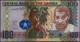 Gambia  P29b 100 Dalasis 2010-'18 (No date)