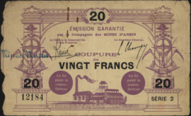 France - Emergency - Anzin JPV-59.92 20 Francs (No date)