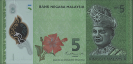 Malaysia  P52.c 5 Ringgit 2012-'17 (No date)