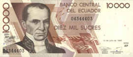 Ecuador P127.e 10.000 Sucres 1999