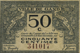 België - Noodgeld - Gent  50 Centimes 1917