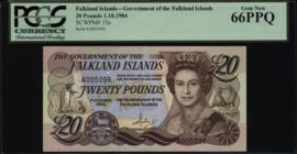 Falkland Islands  P15 20 Pounds 1984