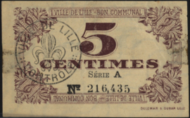 France - Emergency - Lille JPV-59.1630 5 Centimes 1917