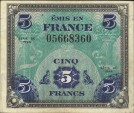 Frankrijk P115.a 5 Francs 1944