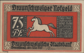 Duitsland - Noodgeld - Braunschweig Grab/Mehl.:155.3.i 75 Pfennig 1921
